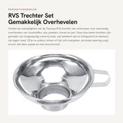 Trechter RVS per cucina - Grande - con filtro - per liquidi - leggero e duraturo