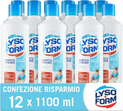 LYSOFORM PAVIMENTI CLASSICO SET 12 PZ X 1.1 LT DISINFETTA E PULISCE FRAGRANZA BIODEGRADABILE
