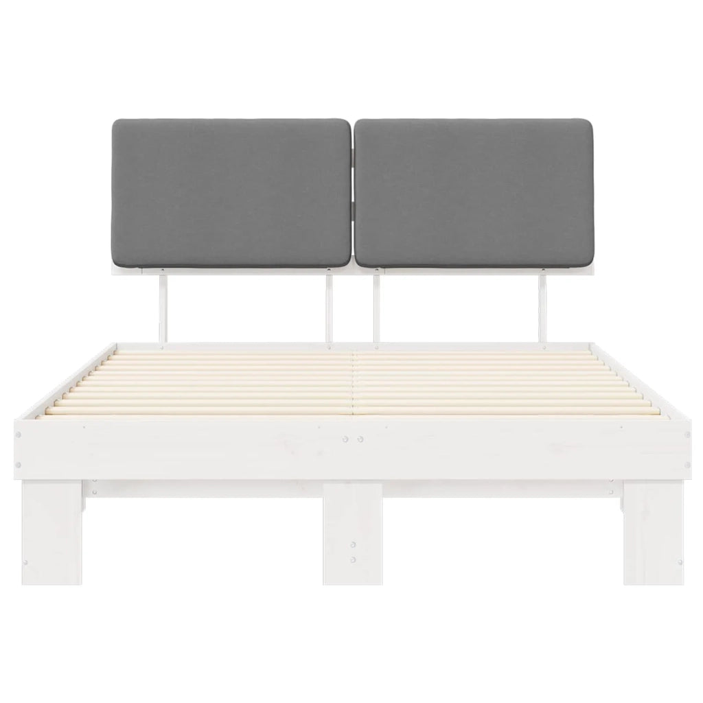 Letto con Testiera Rivestita Grigio chiaro 160 x 200 cm 877338