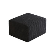 Poltrona pouf in tessuto con schiuma per soggiorno in tessuto nero