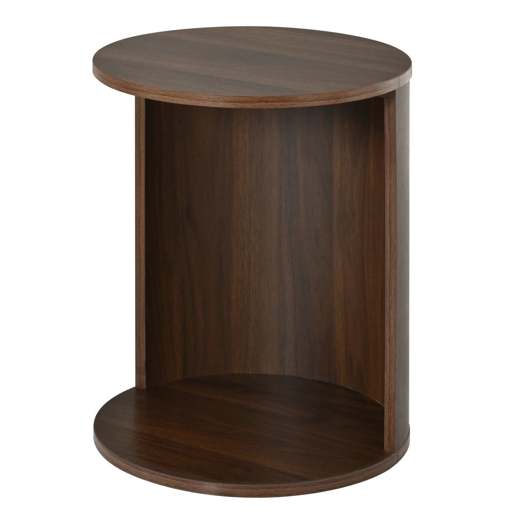 Tavolino con pouf 38x38x47，5 cm in MDF marrone salvaspazio