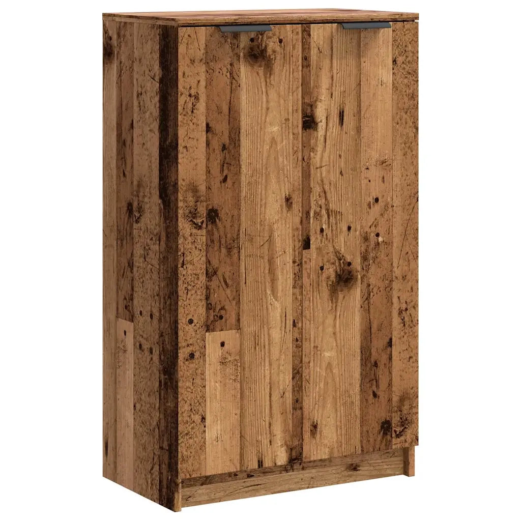 Scarpiera-Scaffale per scarpe Legno Antico 59x35x100,5 cm in Truciolato