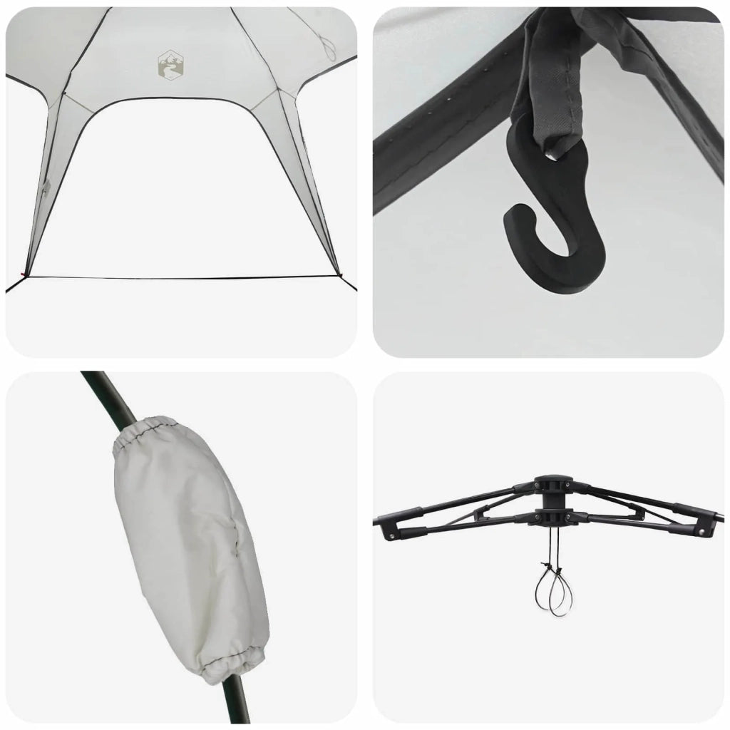 Tenda istantanea per 4 persone con rilascio rapido Grigio 42008404
