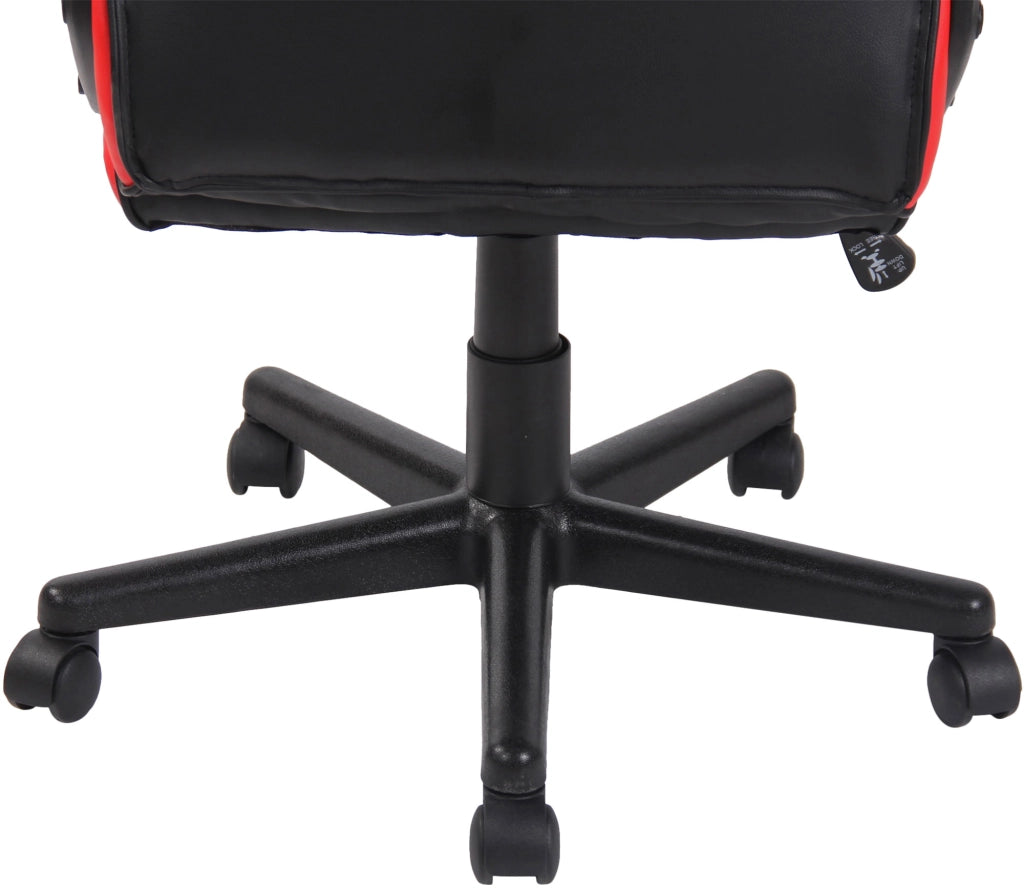 Sedia da ufficio ergonomica Glendale in similpelle nero/rosso