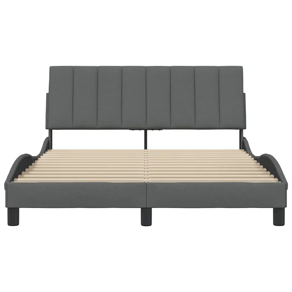Giroletto senza Materasso Hanko Grigio Scuro 140x200 cm Tessuto 3310392