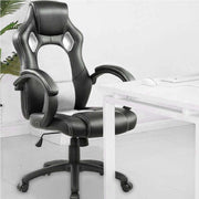Sedia Gaming Poltrona Ufficio Direzionale 5Ruote Girevoli Sportiva Racer Nero Grigio