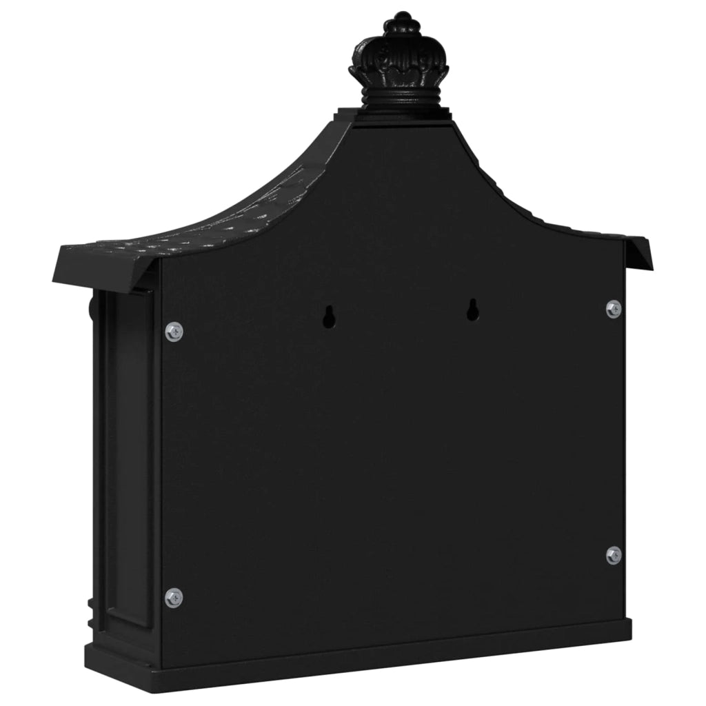 Cassetta Postale da Muro con porta Nero 40,5 x 16 x 45 cm 42023501