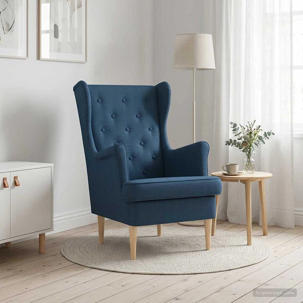 Poltrona Blu Tessuto 42029925