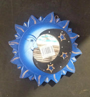 Specchio da Parete in Legno Sole Luna 20 cm