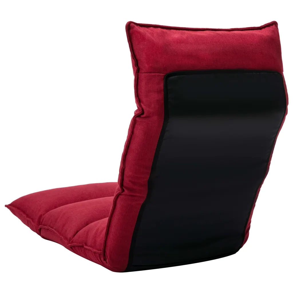 Sedia a Sdraio da Terra Pieghevole Rosso Vino in Tessuto cod mxl 67318