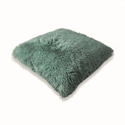 GLAM CUSCINO ARREDO IN ECOPELLICCIA 55X55 VERDE SALVIA