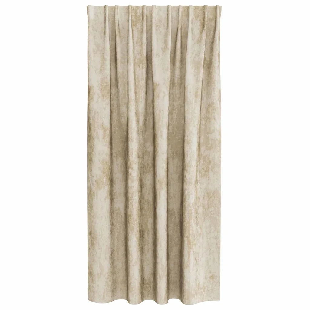 Tende in Velluto con tende 2 pcs Crema 175 x 140 cm Velluto 4107699