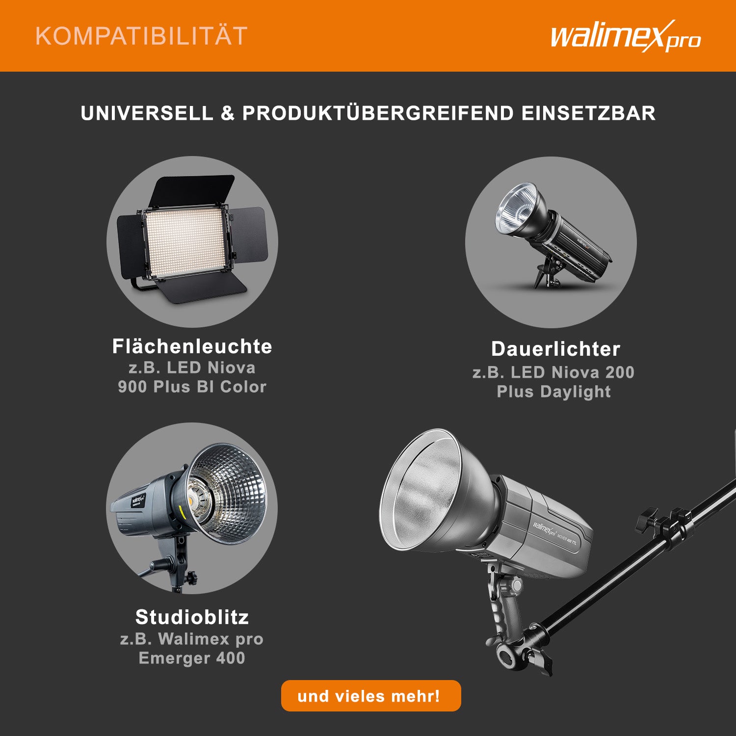 Supporto per luci a soffitto studio fotografico max 6 kg, Braccio estensibile 34-54 cm per faretti fotografici, softbox, videocamera