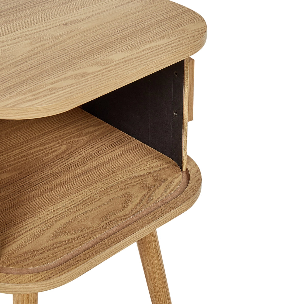 Comodino in legno chiaro Gambe in legno massiccio MDF Scorrevole Armadio Soggiorno