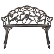 Panca da Bistrot-Panca da esterno-Panchine da esterno 100 cm Bronzo in Alluminio Pressofuso