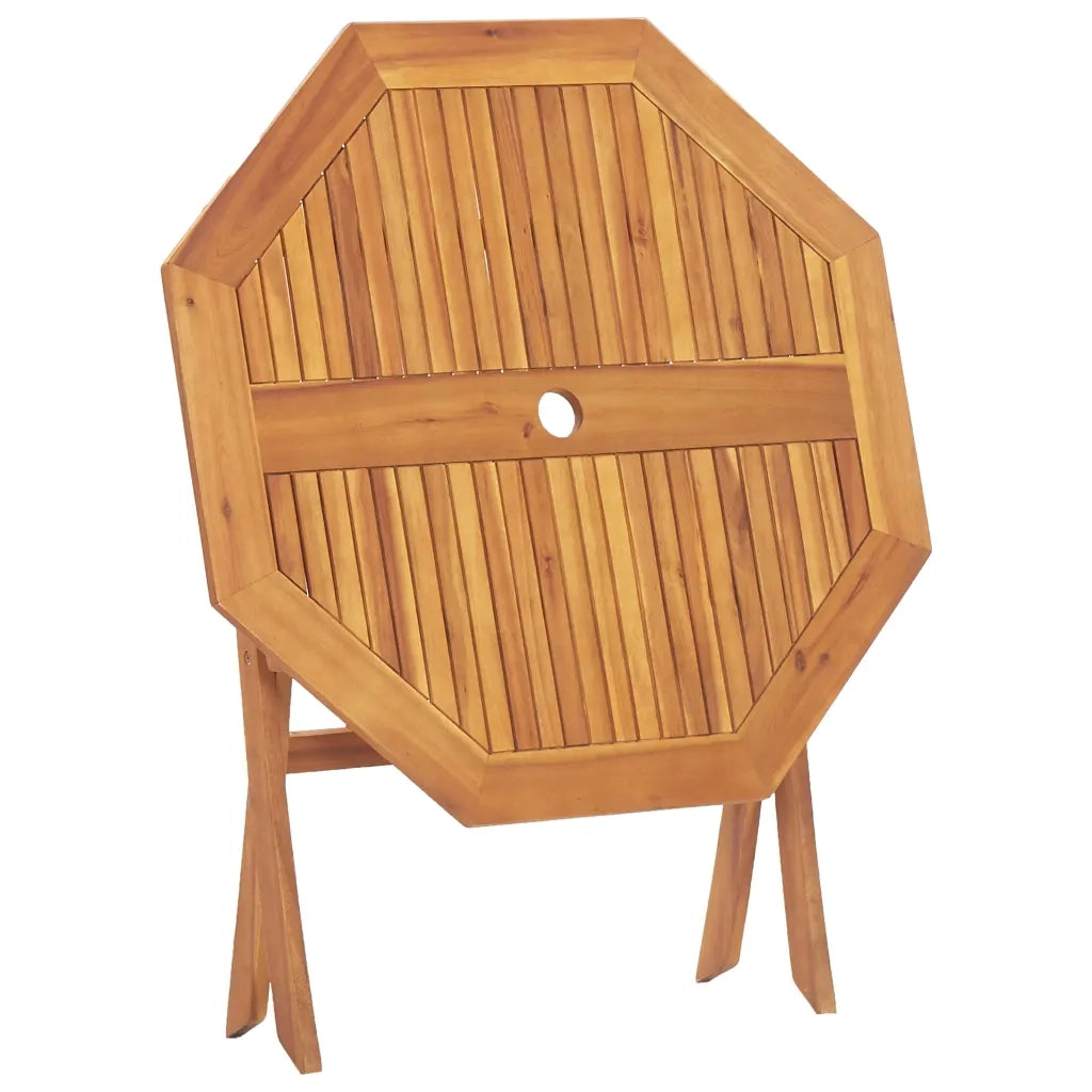 Tavolo da Giardino Pieghevole 90x75 cm in Massello d'Acacia 46656