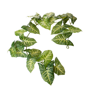 Set 2 Ghirlande 130 cm Syngonium 24 Foglie Real Touch