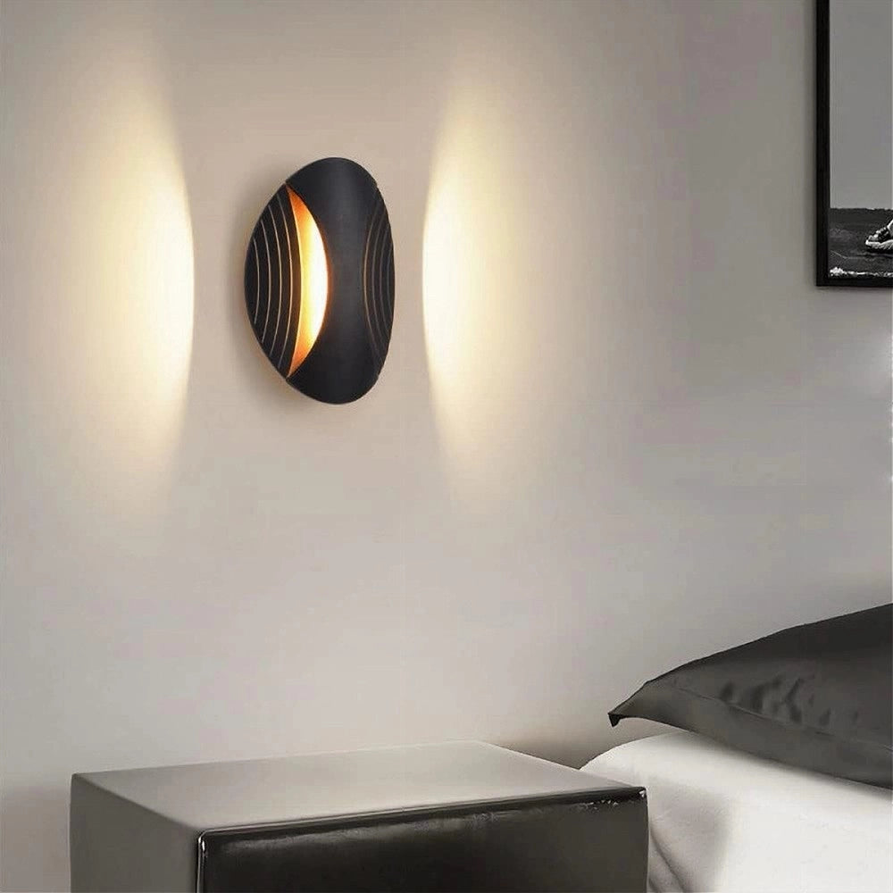Trade Shop - Applique Led Da Muro Doppia Emissione 6 W Lampada Ovale 3 Modalità Luce Aq15-n3c -