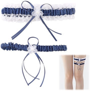 Cintura per la sposa - Cinturino elegante a forma di boccia - Cinturino elastico - Banda satinata con bordo bianco - Accessorio per la testa della sposa - Misura regolabile 33-64 cm - Cinturino per la sposa