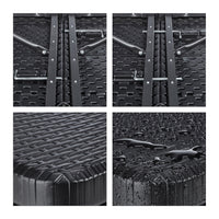 Tavolo da giardino pieghevole da campeggio 72 x 178 x 74 cm nero 2013111