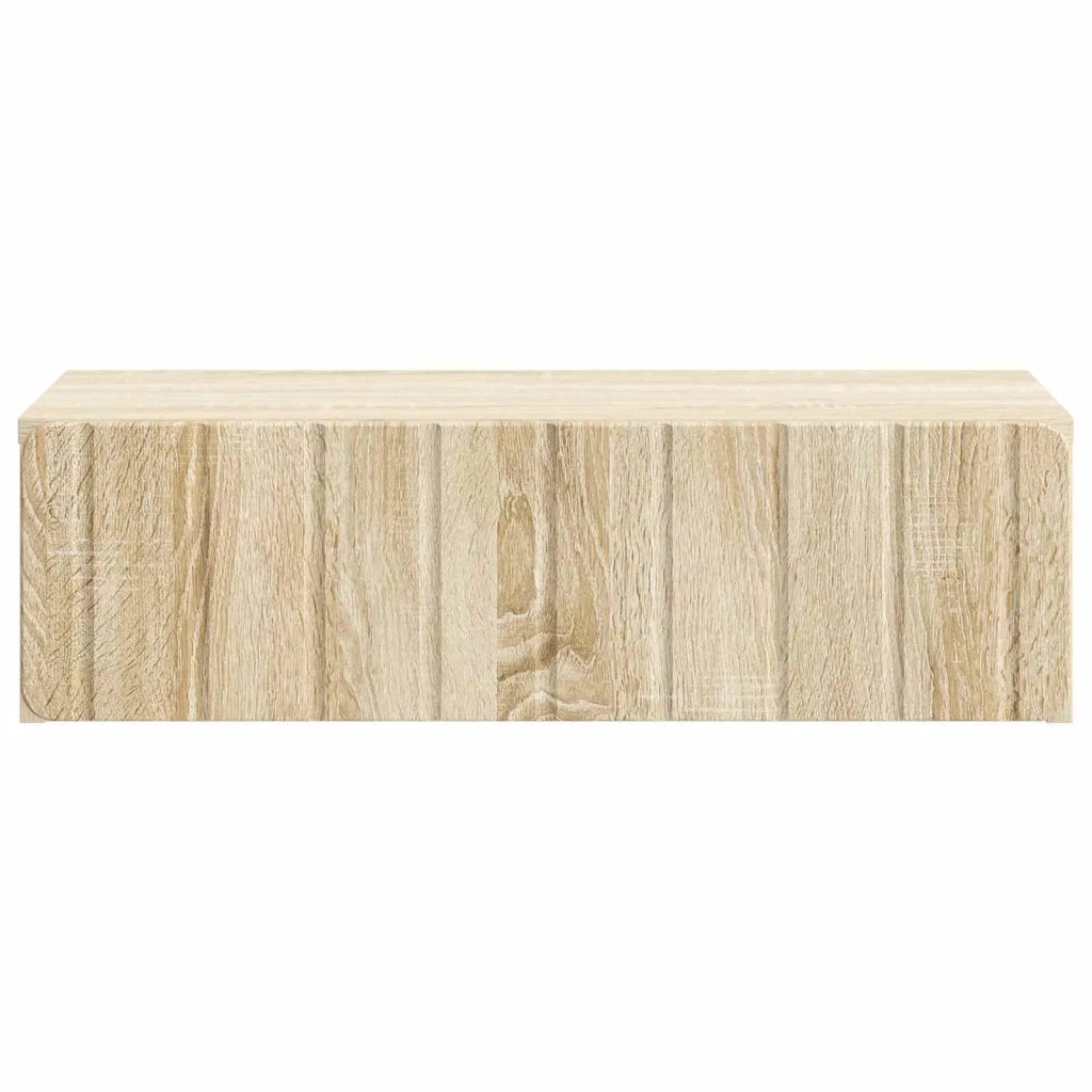 Tavolino da Parete Laterale Rovere Sonoma 59 x 34,5 x 17 cm