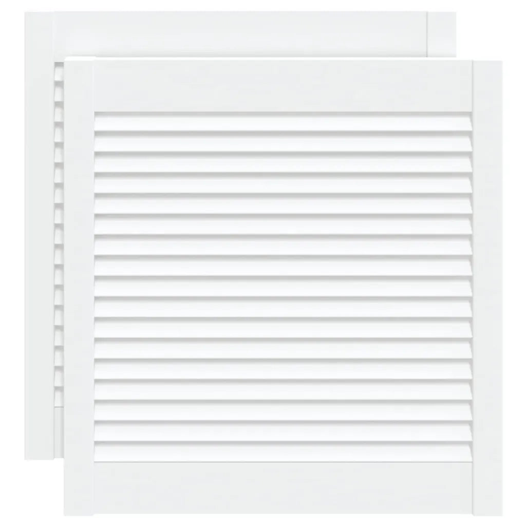 Ante a Lamelle Bianche 2 pz Bianche 61,5x59,4 cm Legno di Pino 151158