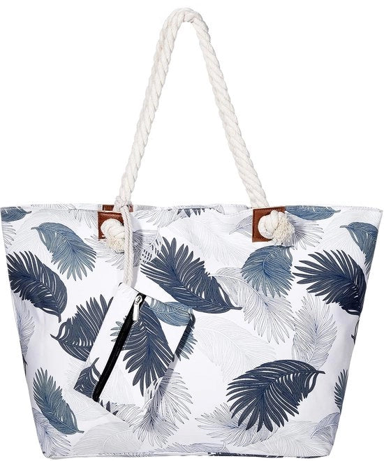Borsa da Spiaggia XXL per Famiglia Borsa da Spiaggia per Donne Grande con Cerniera - Piume