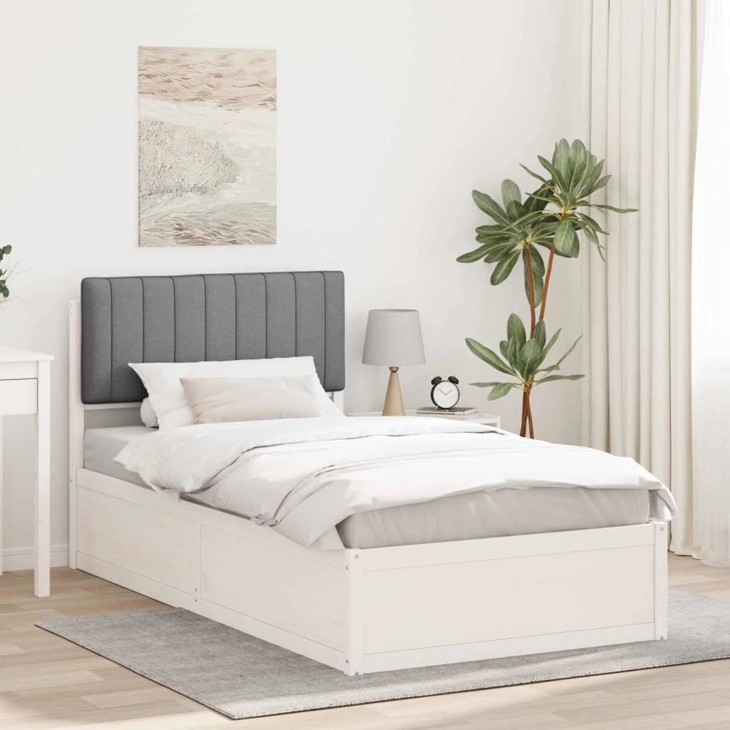 Letto con Testiera Rivestita Grigio chiaro 100 x 200 cm 877793
