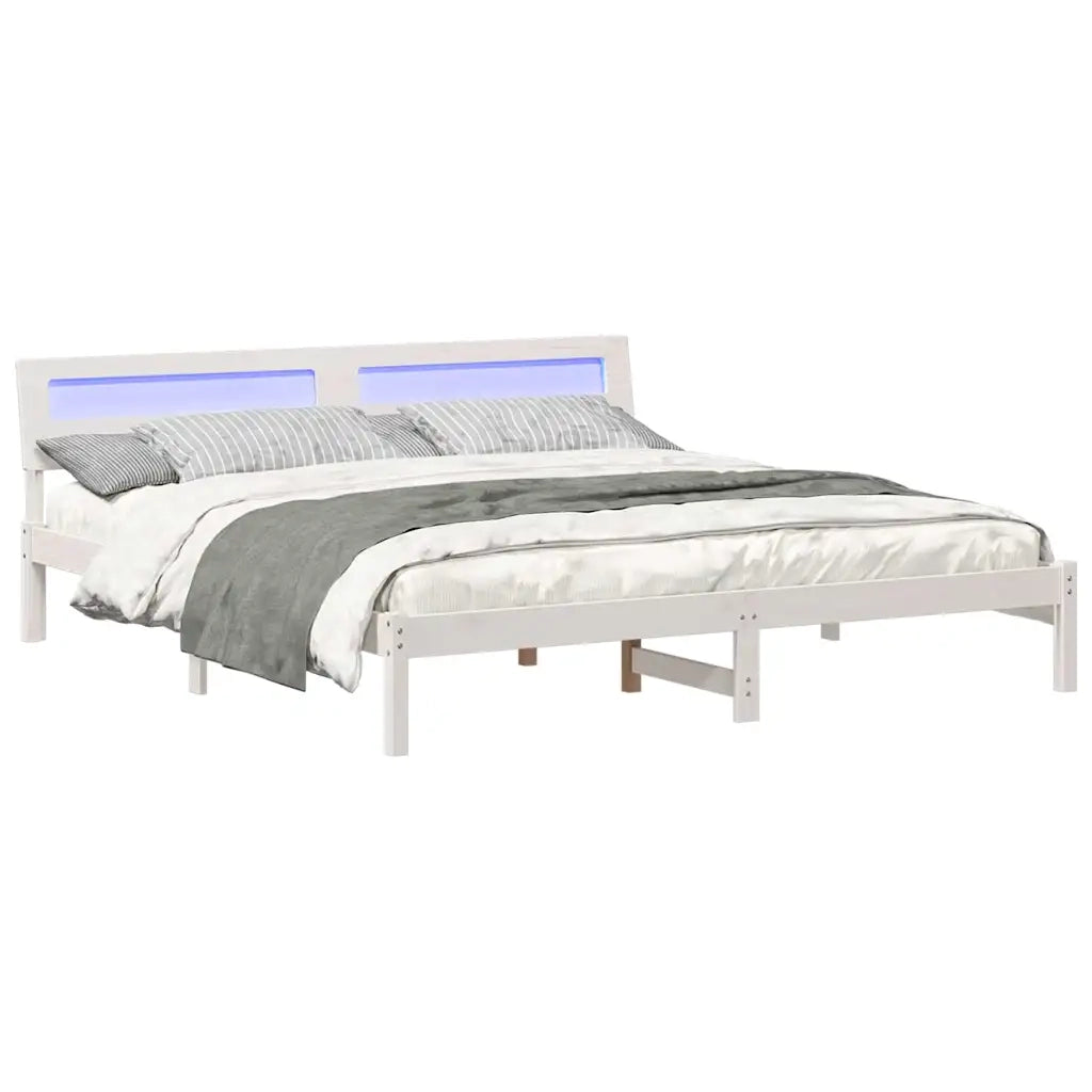 vidaXL Struttura del letto Bianco 180 x 200 cm Legno di pino massello