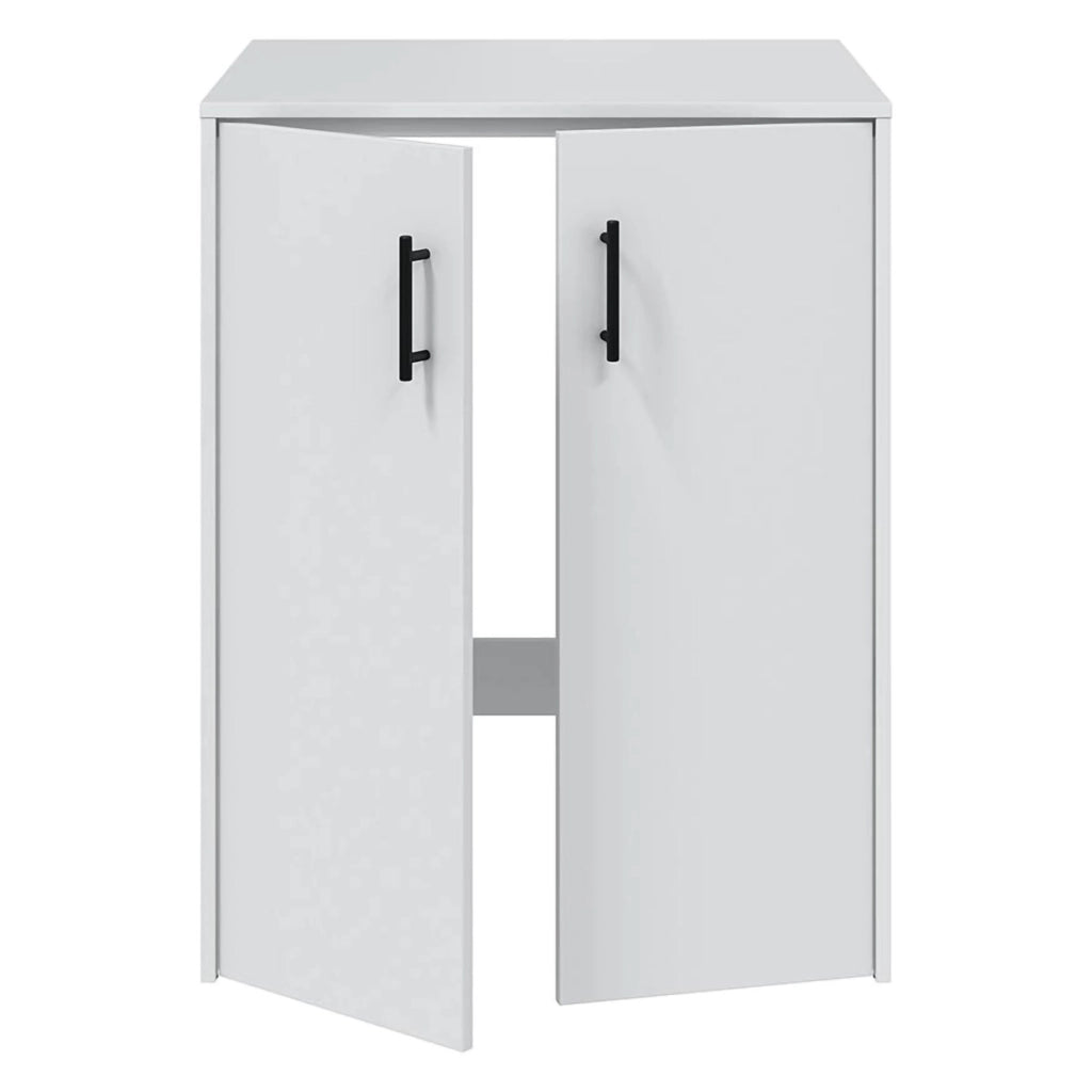 Set Ripostiglio Montoro, set Mobili per Lavanderia 2 Vani, Bianco