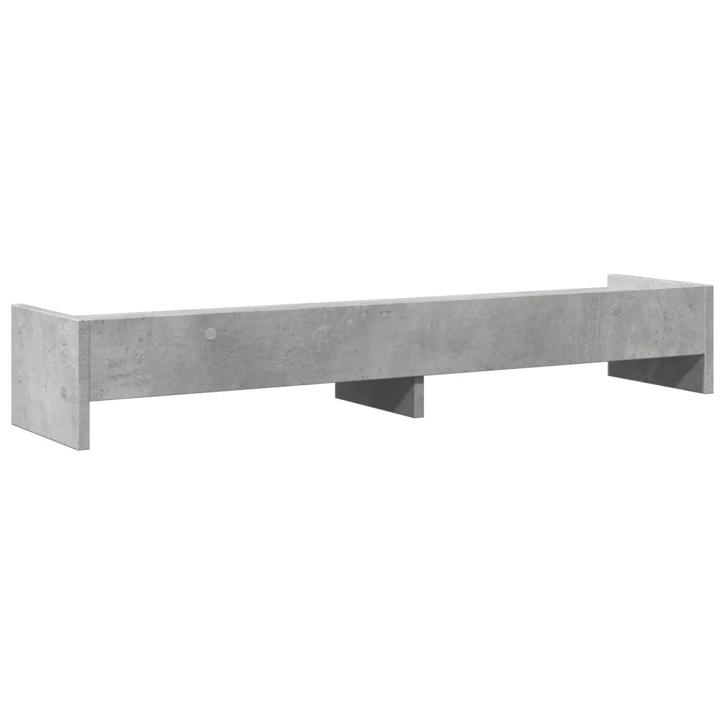 Supporto Monitor Grigio Cemento 100x24x16 cm Legno Multistrato