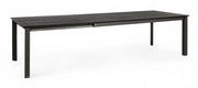 Tavolo Allungabile Konnor 200-300x110 cm Antracite in Alluminio