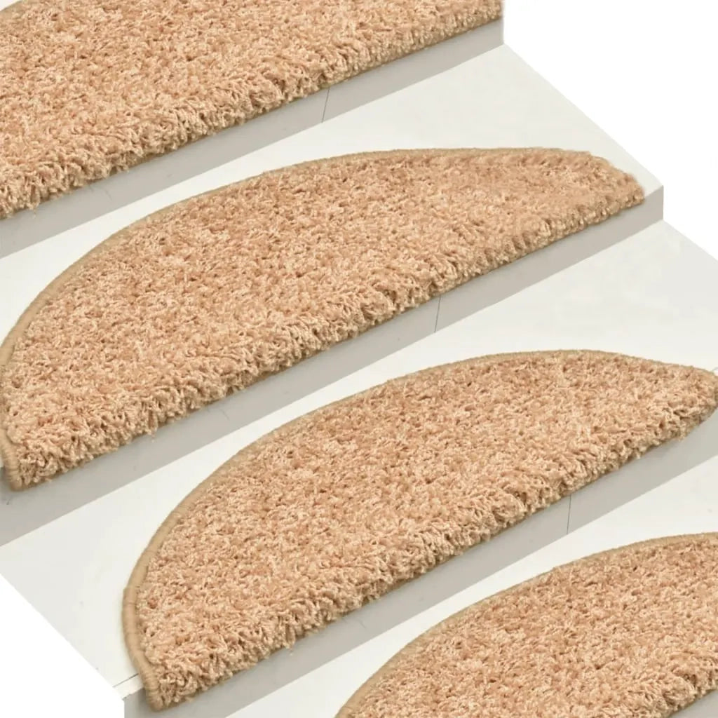 Tappetini per scale 15 pz 56x17x3 cm Oro Semicircolari 322378