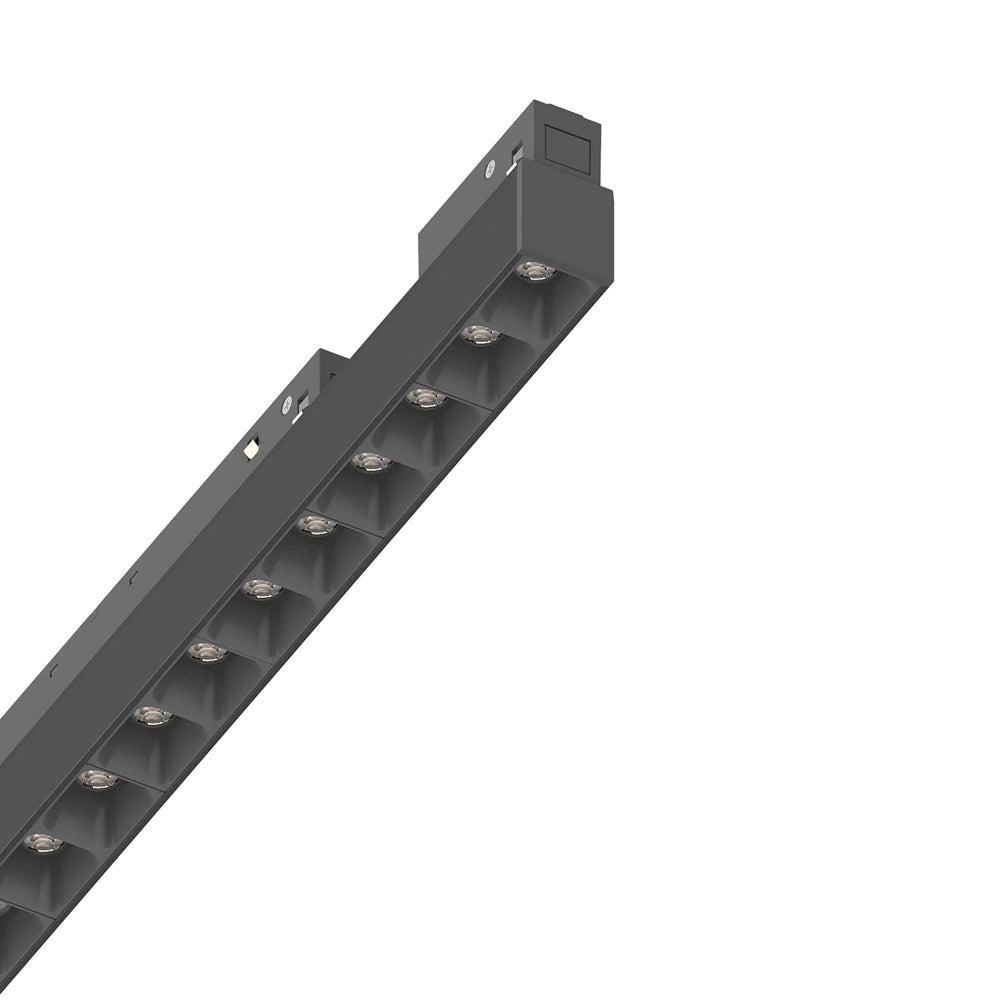 Supporto Lineare Binario On-Off Ego Alluminio Nero Led 13W 3000K Luce Calda