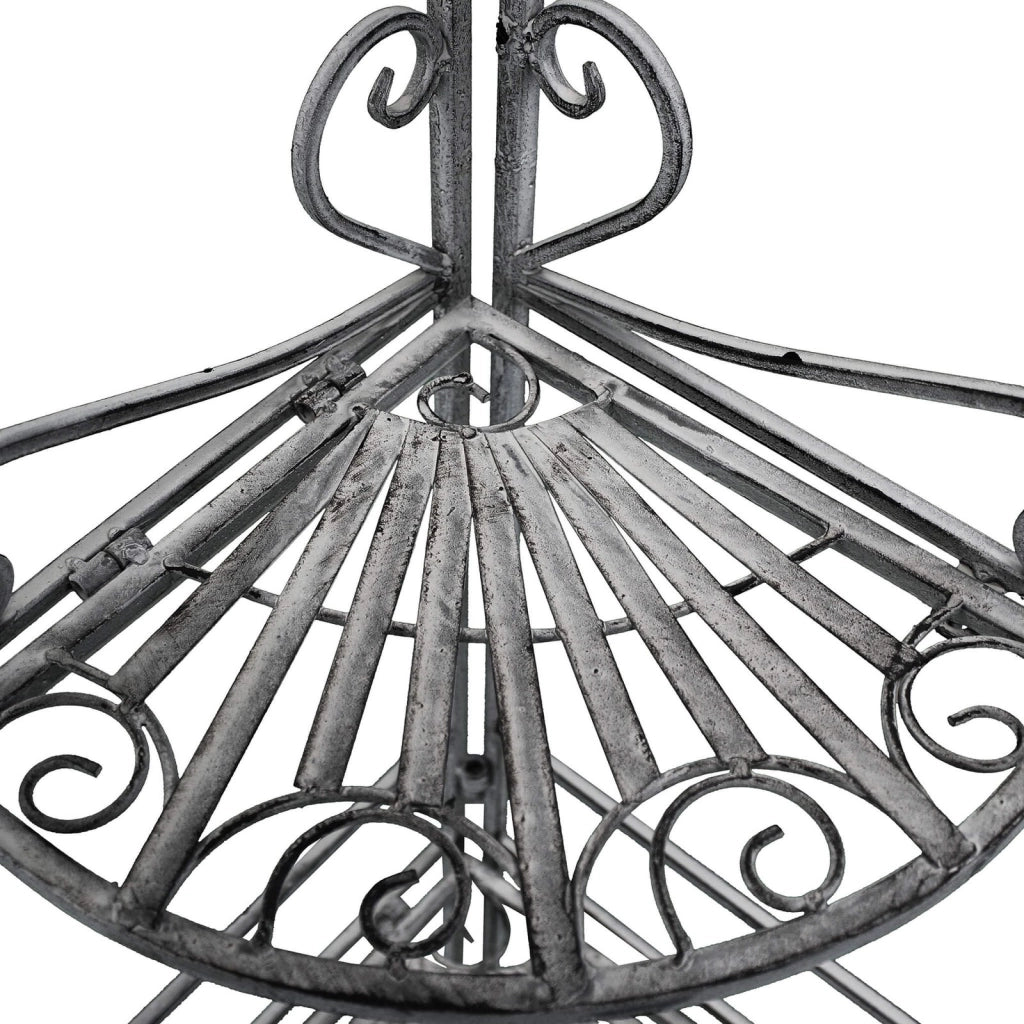 Eatagere 4 piani bianco ossidato in Acciaio cm 49x35x154 - NARDI