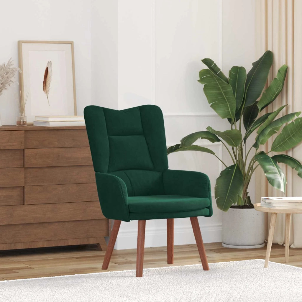 Divano Sedia-Poltrona Verde Scuro 63 x 67 x 94 cm Velluto 514359
