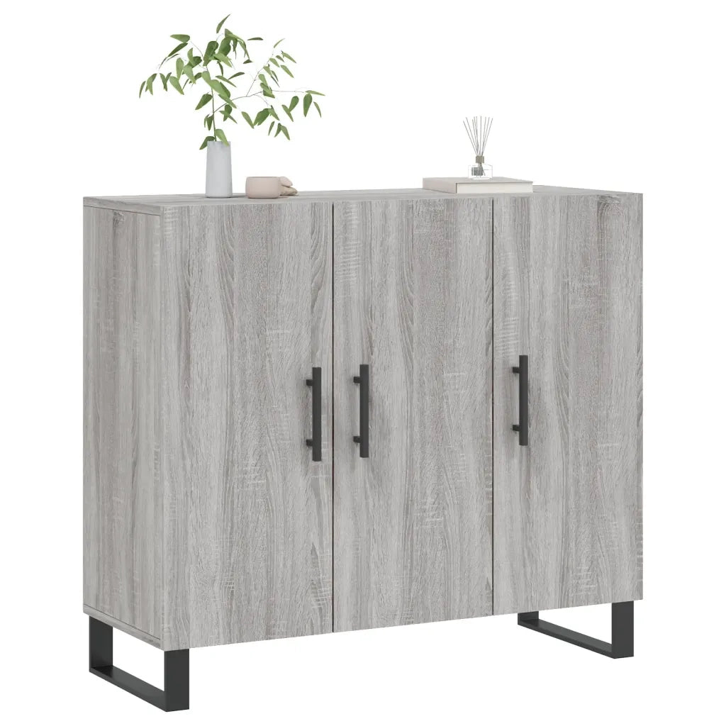 Credenza-Buffet-Armadio da cucina Grigio Sonoma 90x34x80 cm in Legno Multistrato 453351