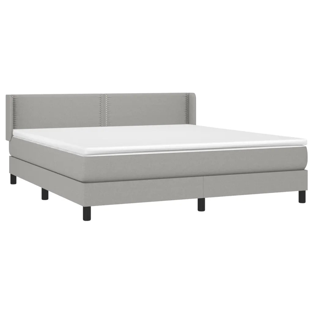 Giroletto a Molle con Materasso Grigio Chiaro180x200 cm Tessuto cod mxl 45445