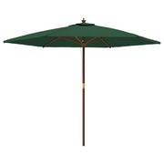 Ombrellone da giardino con palo in legno 299 x 240 cm verde 02_0008369