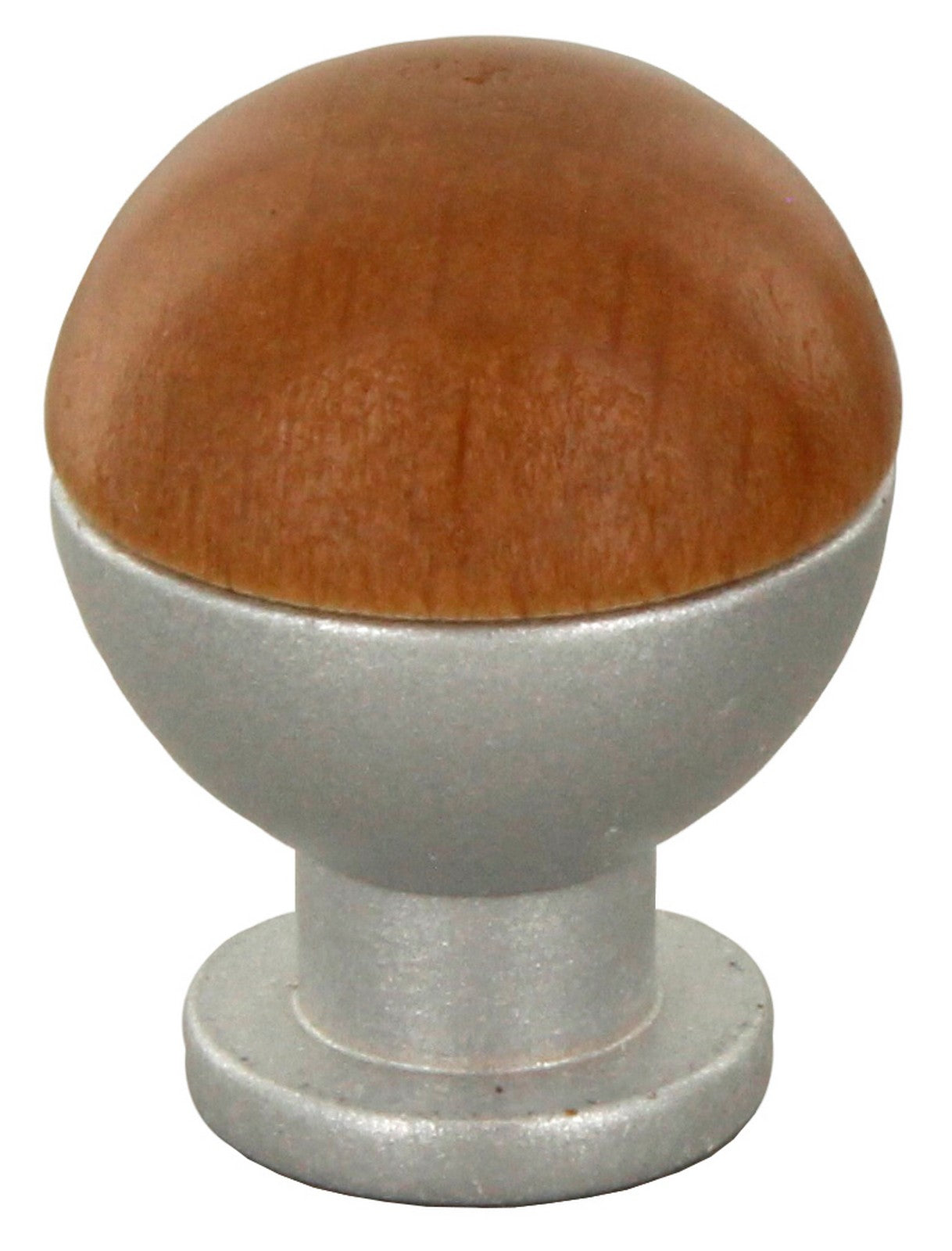 pomolo sferico legno/ottone 735b mm.18 noce chiaro cod:ferx.8640