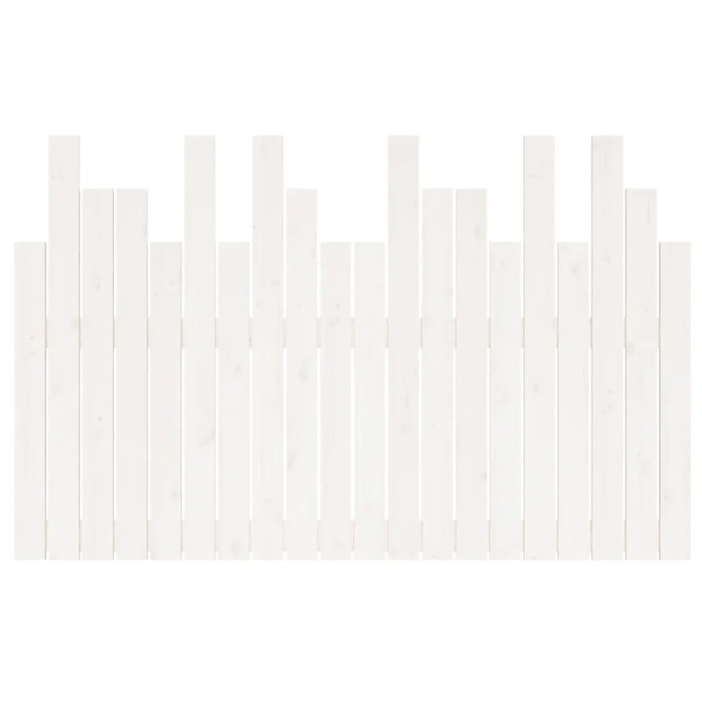 Testiera | Testata da Parete Bianca 127,5x3x80 cm Legno Massello di Pino