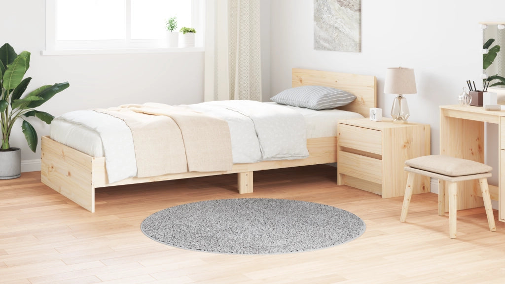 Tappeto Shaggy con retro in lattice Grigio Ã¸120 cm
