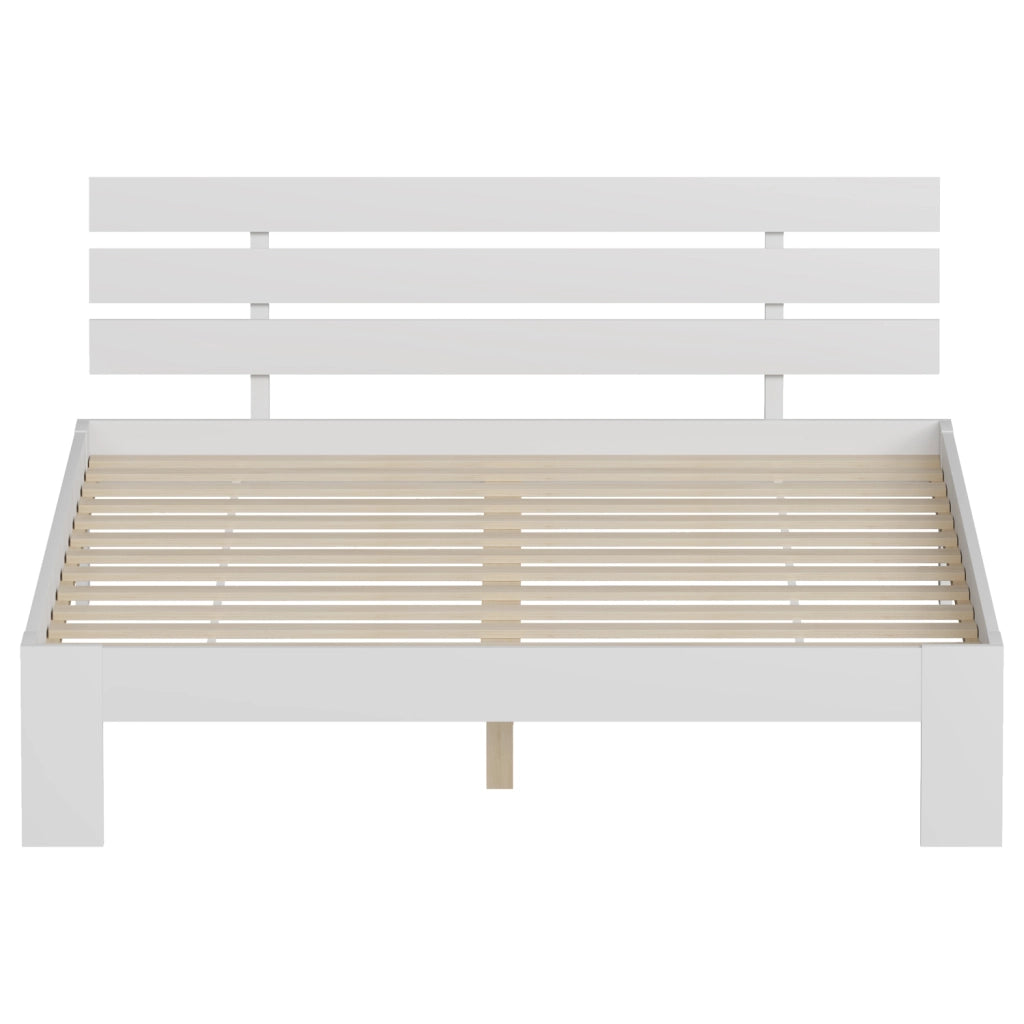 Letto in legno con testiera 140x200cm bianco FINN