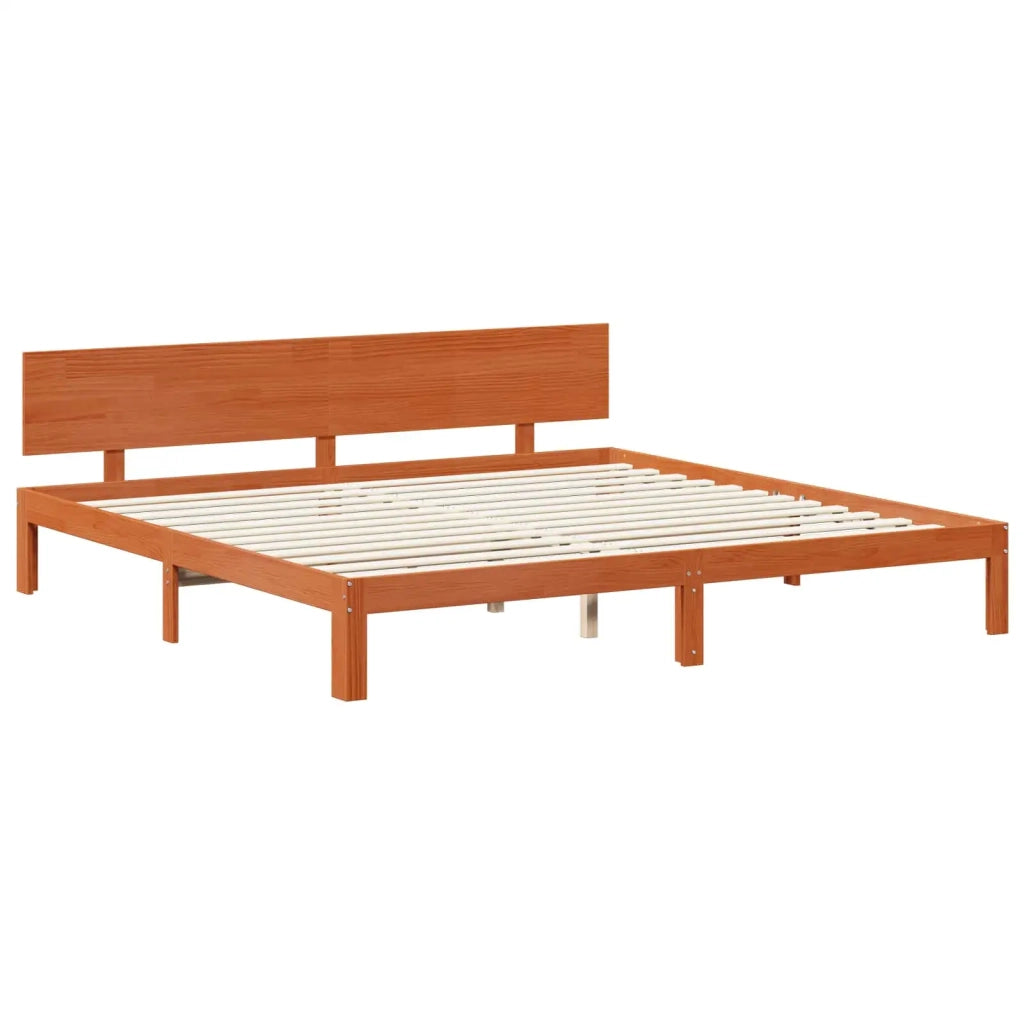 Struttura del letto con testiera Marrone cerato 180 x 200 cm 3422781