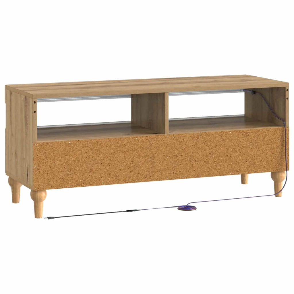 Mobile TV LED Rovere Artigianale Legno ingegnerizzato 896334