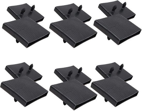 Sostegni Slat Houders 6 Pezzi - Ricambi - Plastica - Adatti per Letti Singoli/Doppi - 65mm x 9mm - Nero - Sostegni Latticello