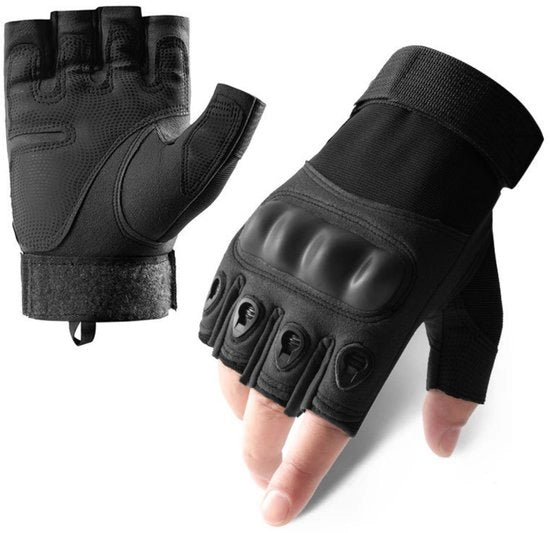 Mani estive per uomo e donna - Mani senza dita - Mani per bicicletta da outdoor - Adatte per sport all'aperto, motociclette, bicicletta, allenamento, fucili di paintball, tiro, caccia, escursioni (L)