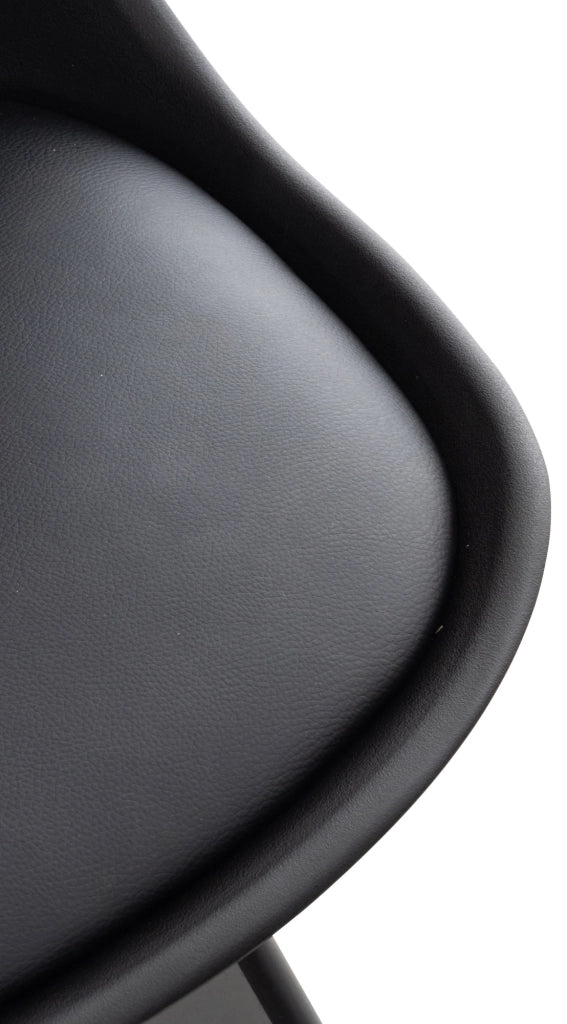 Sedia Pranzo Linares nero/nero,Plastica