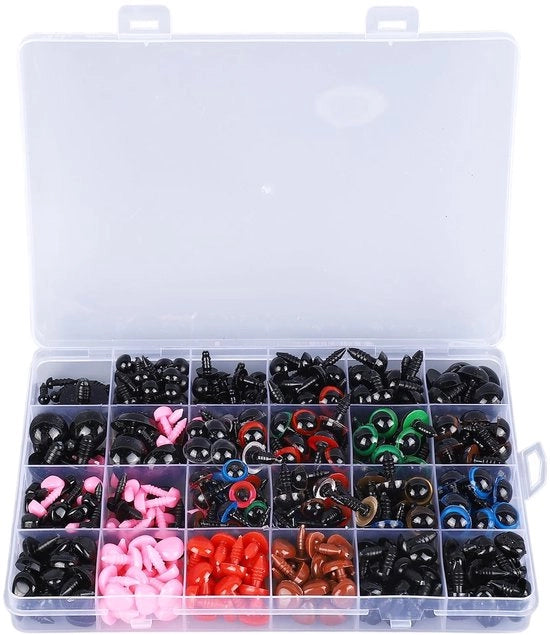 Set di Sicurezza 868pz - Occhi di Sicurezza - Occhi per Bamboline - Viscere per Cuscini - Occhi Vivaci - Montaggio Facile - Occhi per Bamboline