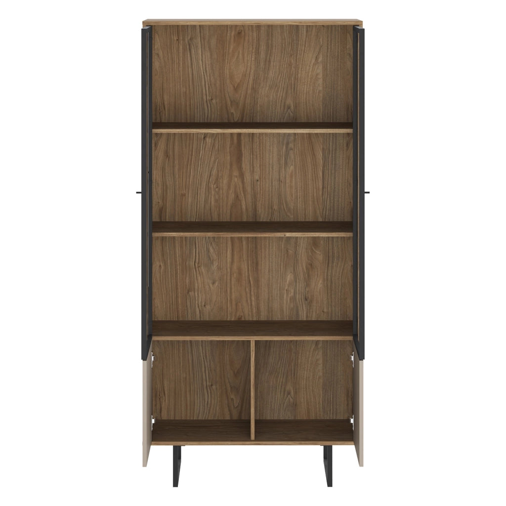Mobile Espositore Agro, Vetrina 3 Ripiani, 190x40x90h cm Marrone Noce